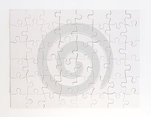 Completed White Jigsaw Puzzle