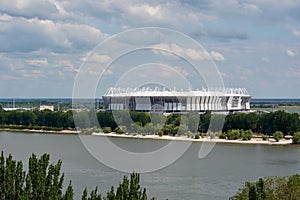 The completion of the stadium for the football championship in Rostov-on-Don