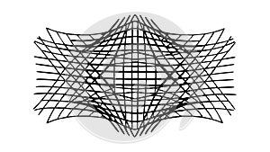 Complex Abstract Geometric Mesh, Intersecting Lines Network, vector design Generative AI