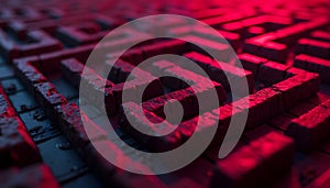 Complex Abstract Labyrinth Pattern with Dark Color Gradients and Visual Depth photo