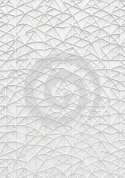 A complex, abstract pattern featuring a network of interconnected triangles in varying sizes