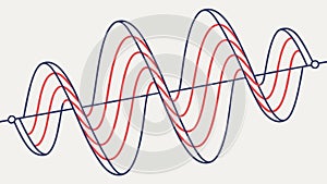 Complex Audio Waveform, Dynamic Sound Visualization, vector design Generative AI