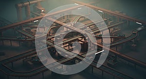 Complex automated warehouse logistics network