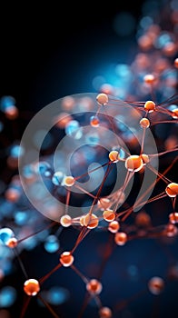 A complex biological gene structure visualized through 3D rendering with lines and nodes