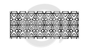 Complex Black and White Geometric Abstract Pattern, vector design Generative AI