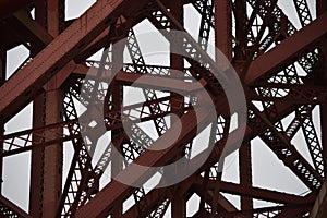 Complex Bridge metal structure.