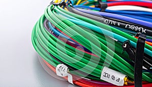 Complex Bundle of Colorful Network Cables