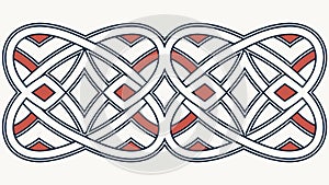Complex Celtic Knot Pattern, Intertwined Design Element Vector Design Generative AI