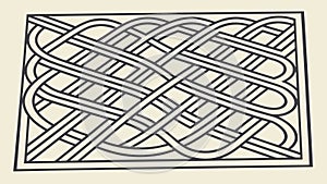 Complex Celtic knot pattern, traditional Irish design, vector design Generative AI