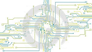 Complex Circuit Board Design With Interconnected Pathways and Nodes