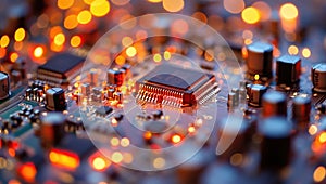 Glowing Circuit Board