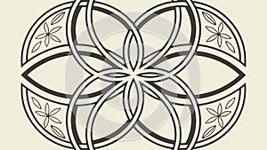 Complex circular Celtic pattern, timeless abstract vector, vector design Generative AI