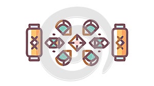 Complex Data Pattern, Digital Information Flow, vector design Generative AI