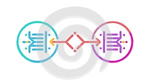 Complex Data Structure Information Flow, Digital Network, vector design Generative AI