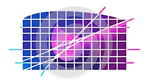 Complex Data Visualization: Abstract Grid Network, vector design Generative AI