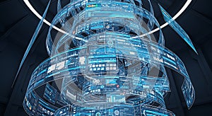 Data visualization interface analytics dashboard information technology network system ai ui ux