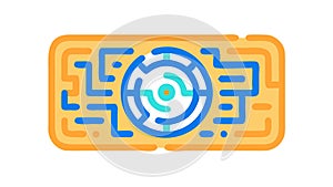 Complex Digital Maze: Cybersecurity, Problem Solving Network, vector design Generative AI