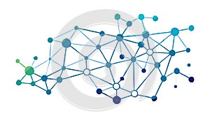 Complex Digital Network Grid Vector, Interconnected Data Flow, vector design Generative AI