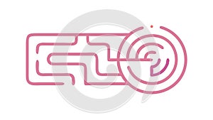 Complex Digital Pathway: Circuit Maze Data Routing Icon, vector design Generative AI