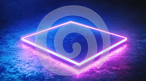 Complex digital podium mockup hovering over circuit board, symbolizing big data neon, processing, and advanced