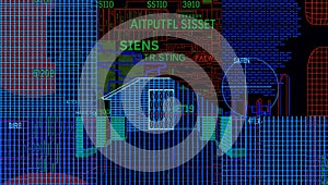 Complex Electronic Circuit Board Layout