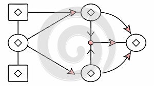 A complex flowchart showing a decision-making process vector, vector design Generative AI