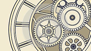 Complex Gear System with Central Element, Industrial Design, vector design Generative AI