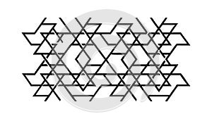 Complex Geometric Abstract Hexagonal Pattern, vector design Generative AI