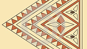 Complex Geometric Border Pattern Design Element, vector design Generative AI