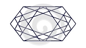 Complex Geometric Hexagonal Pattern Design, vector design Generative AI