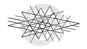 Complex Geometric Intersecting Line Pattern, vector design Generative AI