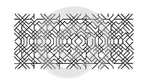 Complex Geometric Intersecting Lines Pattern, Abstract Background, vector design Generative AI