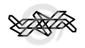 Complex Geometric Intertwined Pattern Vector, vector design Generative AI