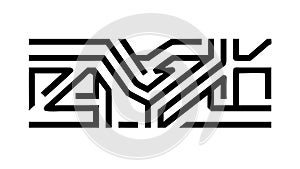 Complex Geometric Maze Pattern - Digital Art Intricate Design, vector design Generative AI