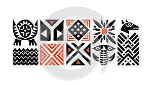 Complex Geometric Pattern with Abstract Shapes, vector design Generative AI