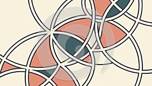Complex Geometric Pattern with Interlocking Shapes, vector design Generative AI