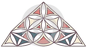 Complex Geometric Pattern: Interlocking Triangle Mosaic Design, vector design Generative AI