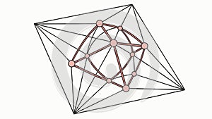 Complex Geometric Polygon, Abstract Interlocking Vector, vector design Generative AI