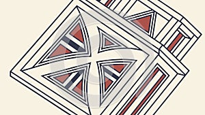 Complex Geometric Pyramid Pattern, Abstract Design Art, vector design Generative AI