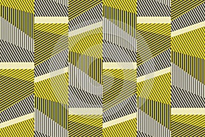 Complex geometric stripes seamless pattern.