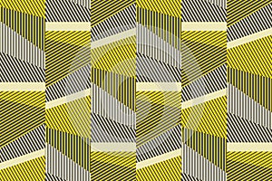 Complex geometric stripes seamless pattern. photo