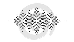 Complex Geometric Waveform Pattern Vector Art, vector design Generative AI