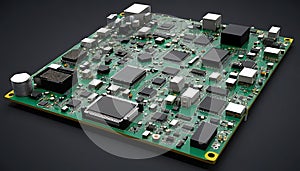 Complex Green Electronic Circuit Board