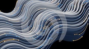 High-Tech Digital Data Flow Waves: Dynamic Abstract Background for IT and Network Professionals.