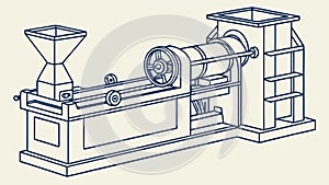 Complex Industrial Machine, Manufacturing and Engineering Process, vector design Generative AI