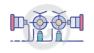 Complex Industrial Piping Network Infrastructure, vector design Generative AI