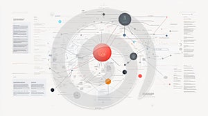 abstract network diagram with connected elements