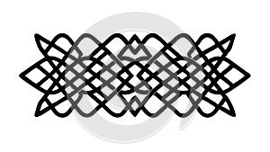 Complex Interlocking Abstract Geometric Knot Pattern, vector design Generative AI