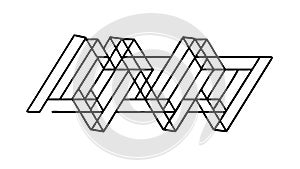 Complex Interlocking Geometric Abstract Pattern, vector design Generative AI