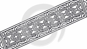 Complex Interlocking Geometric Pattern Border Design, vector design Generative AI